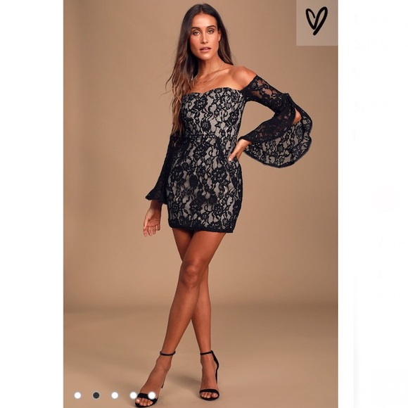 Lulus Lace Off-the-Shoulder Bodycon Dress - Picture 5 of 7